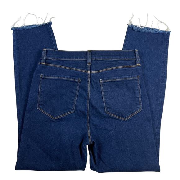 L’Agence Sada High Rise Cropped Slim Jeans Raw Hem Lexington Wash Size 28 NWOT - Picture 8 of 13